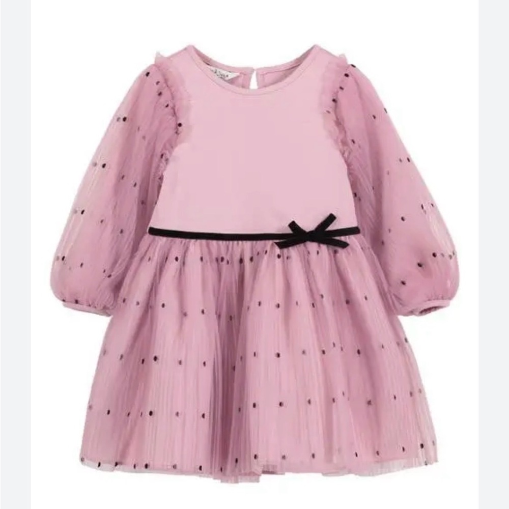 NWT! Pink Polka Dot Girls Party Dress